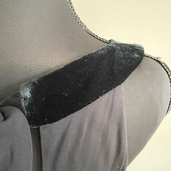 BCBGMaxazria Black Cocktail Dress - Bejeweled & Velvet Halter Neckline - Medium - Picture 5 of 13